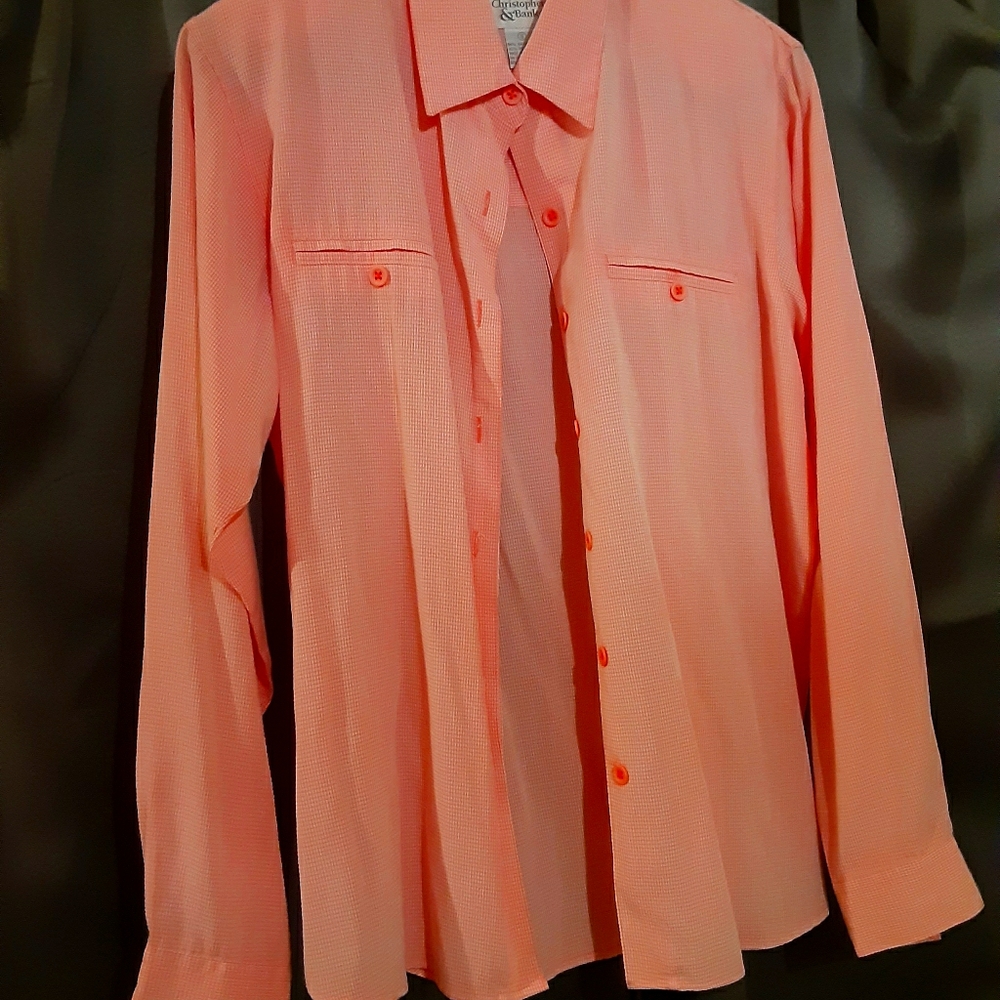 Long sleeve collared button up shirt
